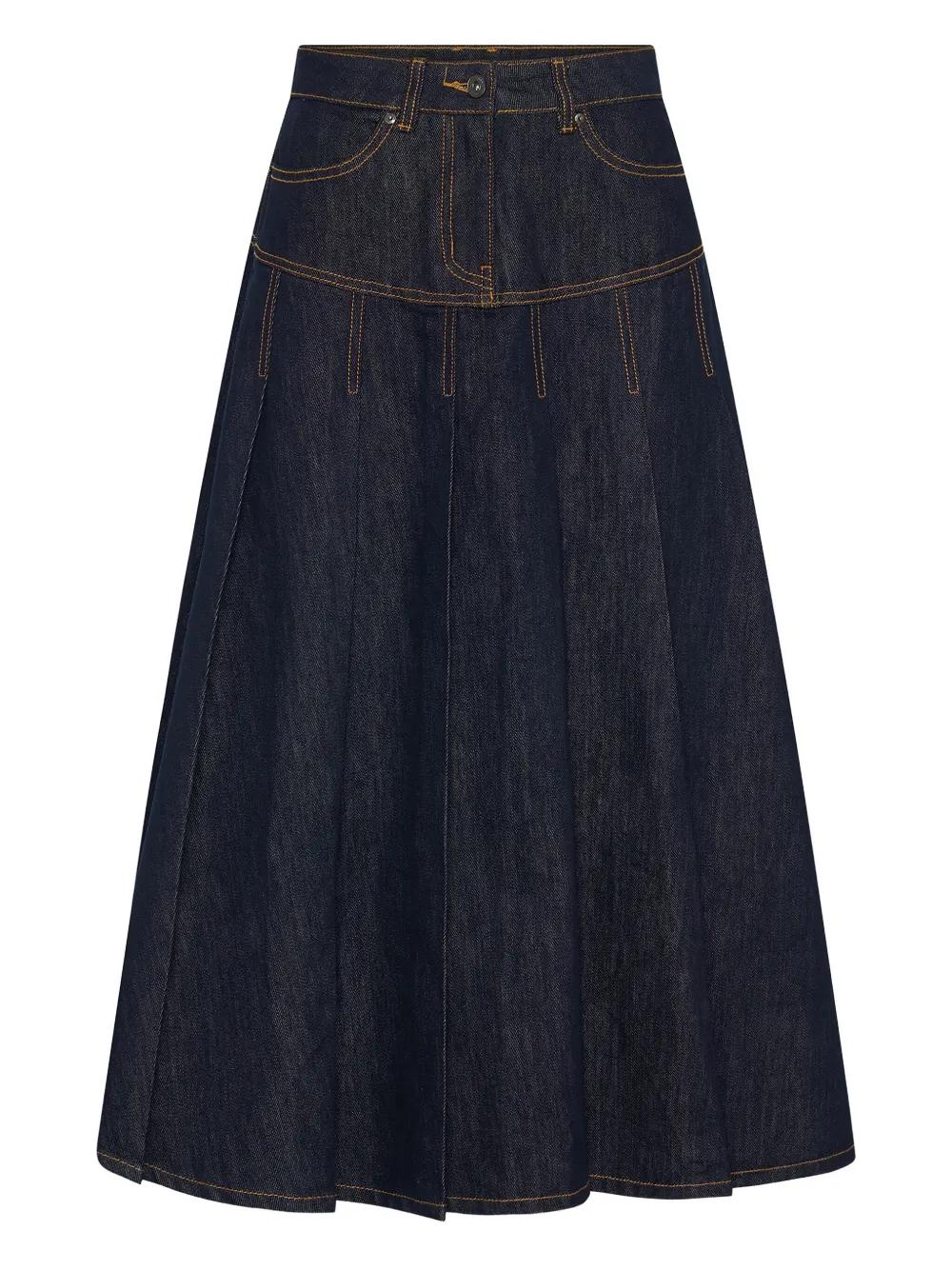 【THE MOZZ】Anna Long Skirt Ramona Embroidered Maxi Skirt
