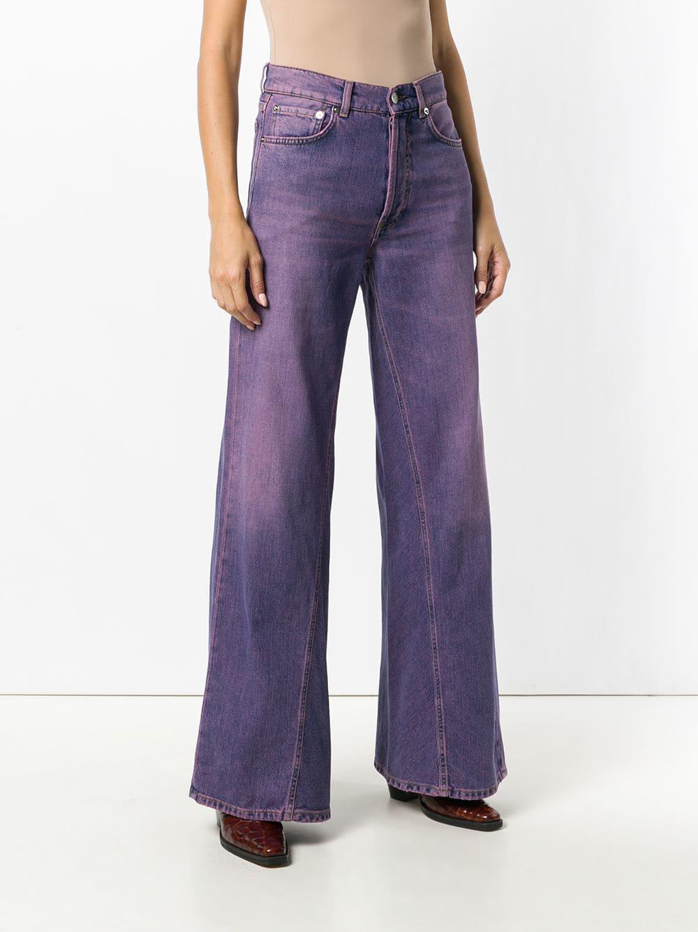 Wide leg cheap purple jeans