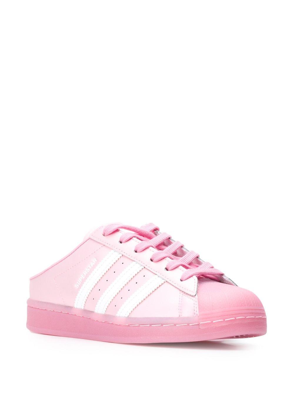 adidas Leather Superstar Mule Sneakers in Pink | Lyst