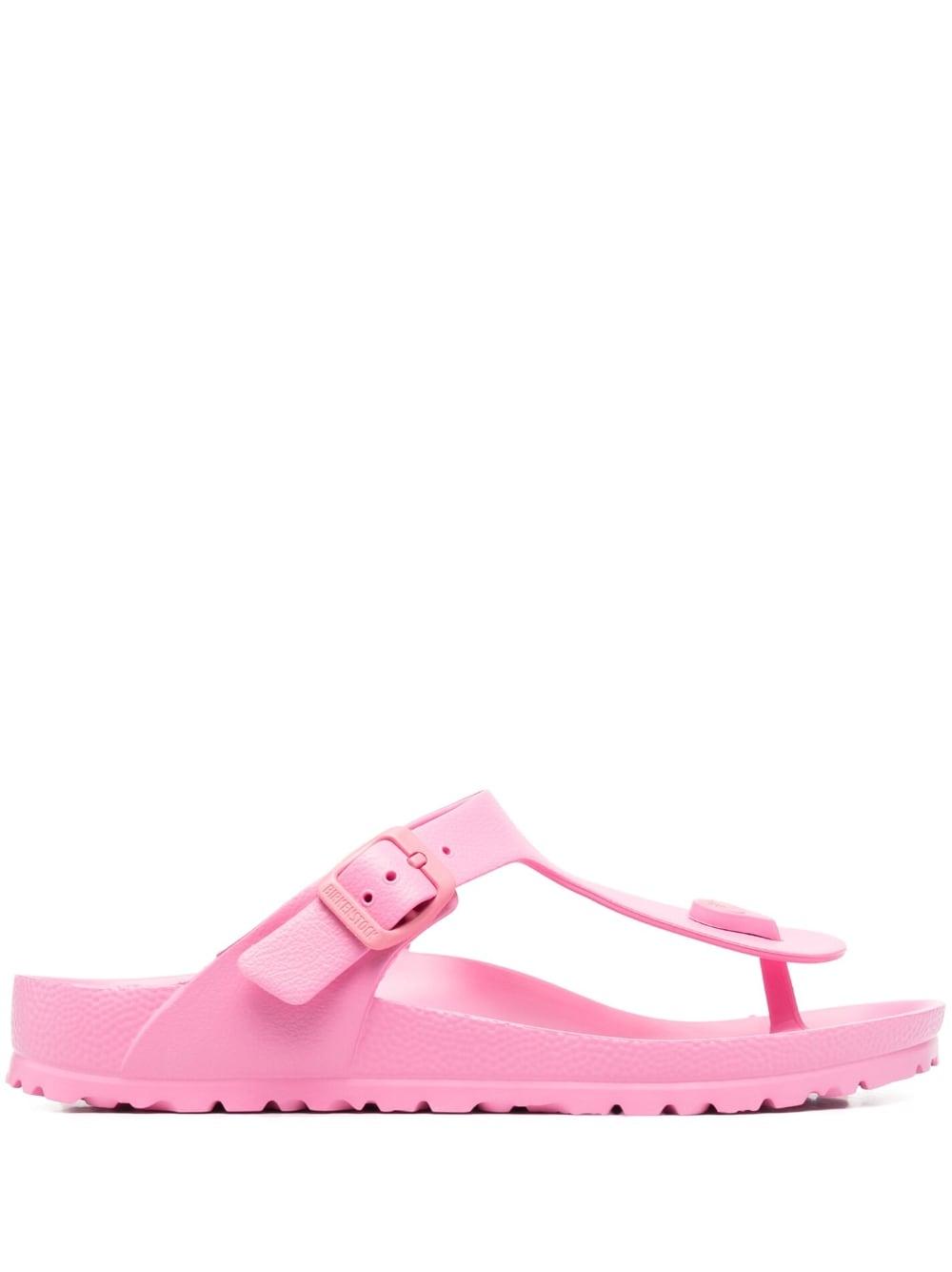 Birkenstock Gizeh Rubber Thong Sandals in Pink | Lyst