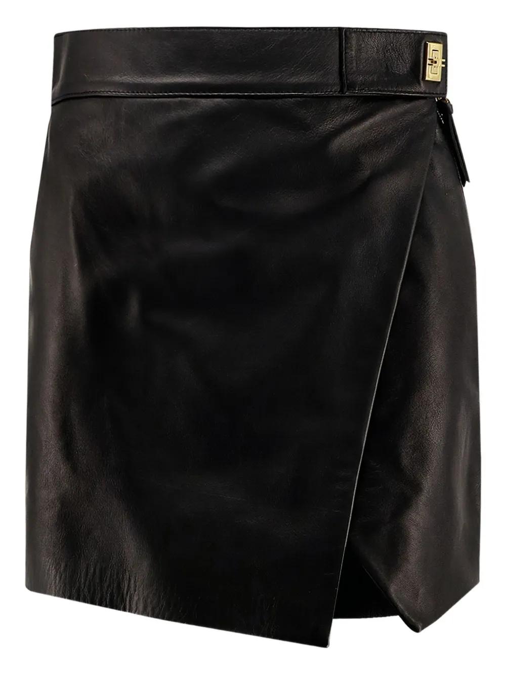 スカート ELISABETTA FRANCHI FAUX LEATHER BELTED MIDI SKIRT Elisabetta Franchi Skirts for Women | Online Sale up to 50