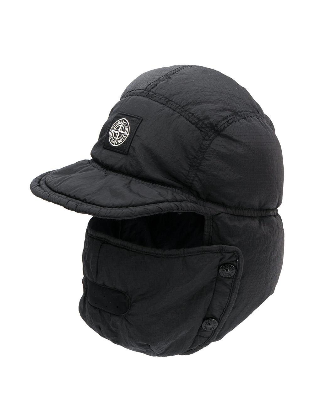 Stone Island Padded Face Shield Hat in Black | Lyst UK