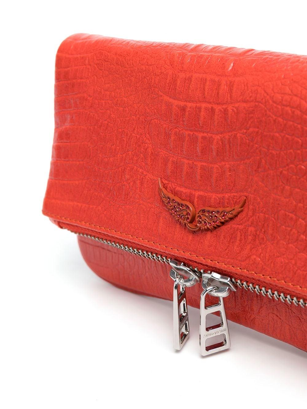 Zadig & Voltaire Leather Crocodile-effect Mini Bag in Red | Lyst