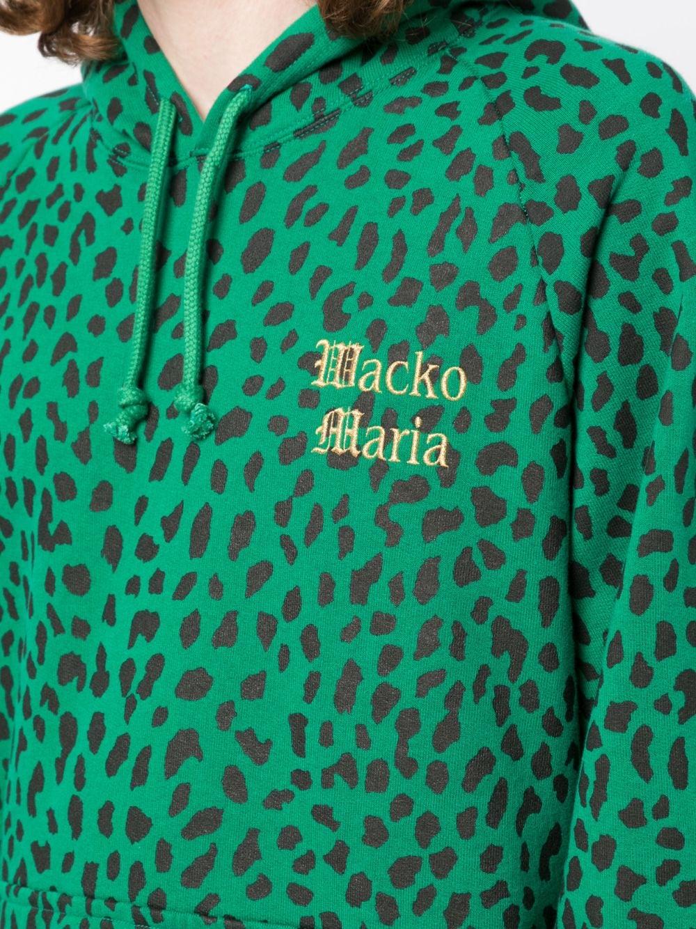 Wacko Maria Logo-embroidered Drawstring Hoodie in Green for Men | Lyst
