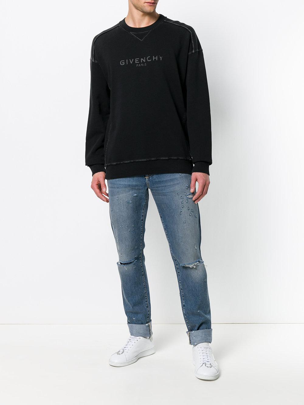 givenchy blurred logo hoodie
