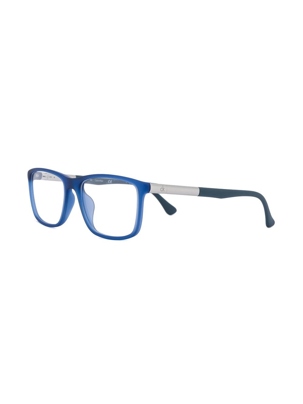 calvin klein blue frame glasses