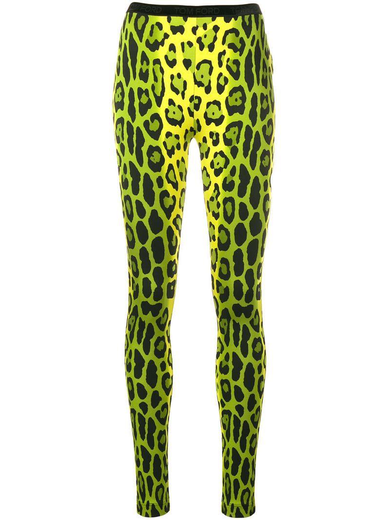 Tom Ford Silk Leopard Print Skinny 