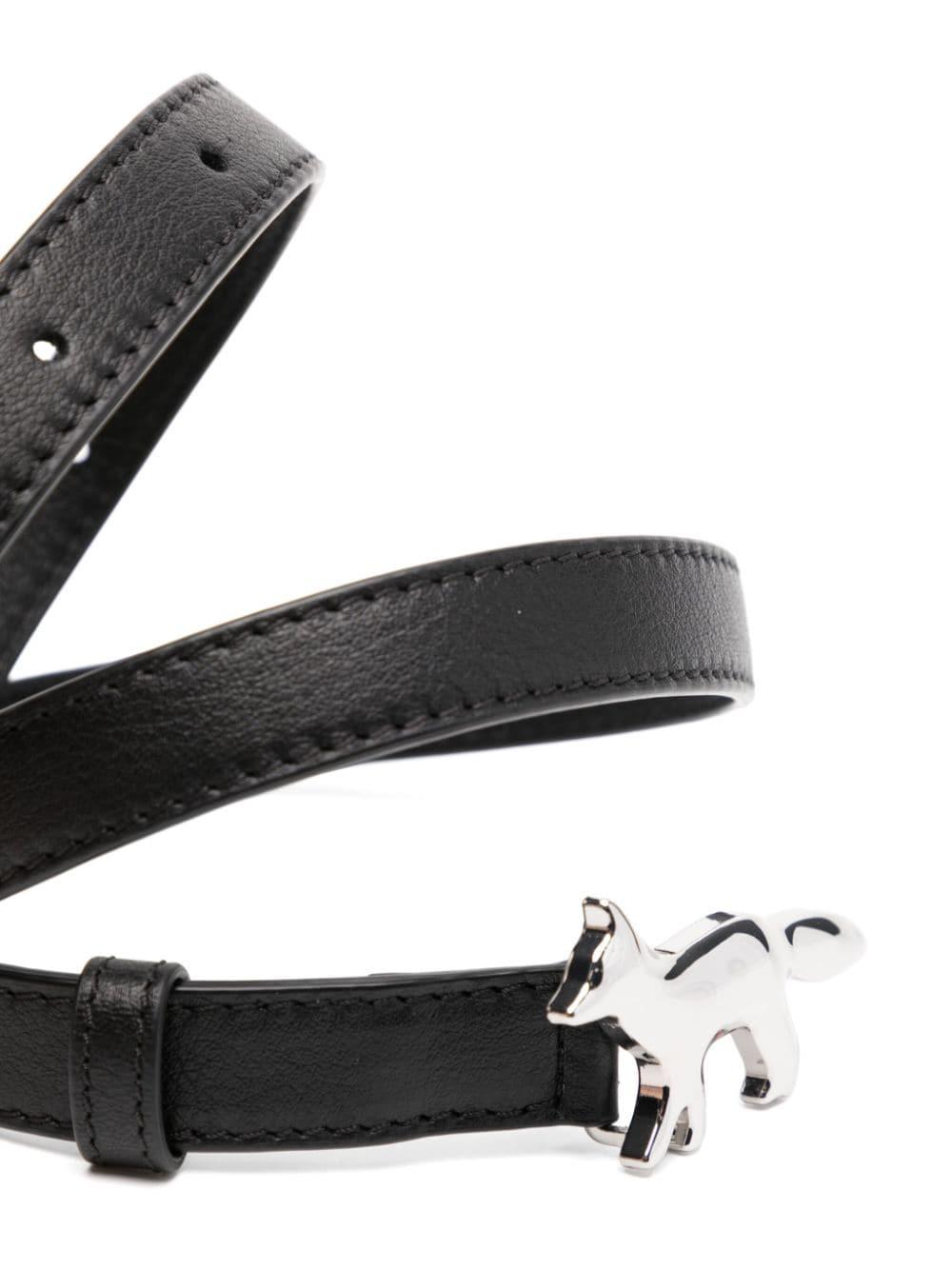 Maison Kitsuné Baby Fox Belt in Black | Lyst