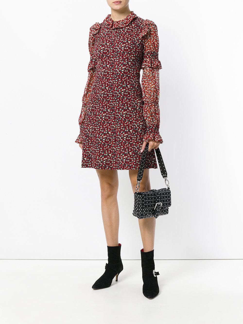 RED Valentino Leather Flower Puzzle Shoulder Bag in Black - Lyst