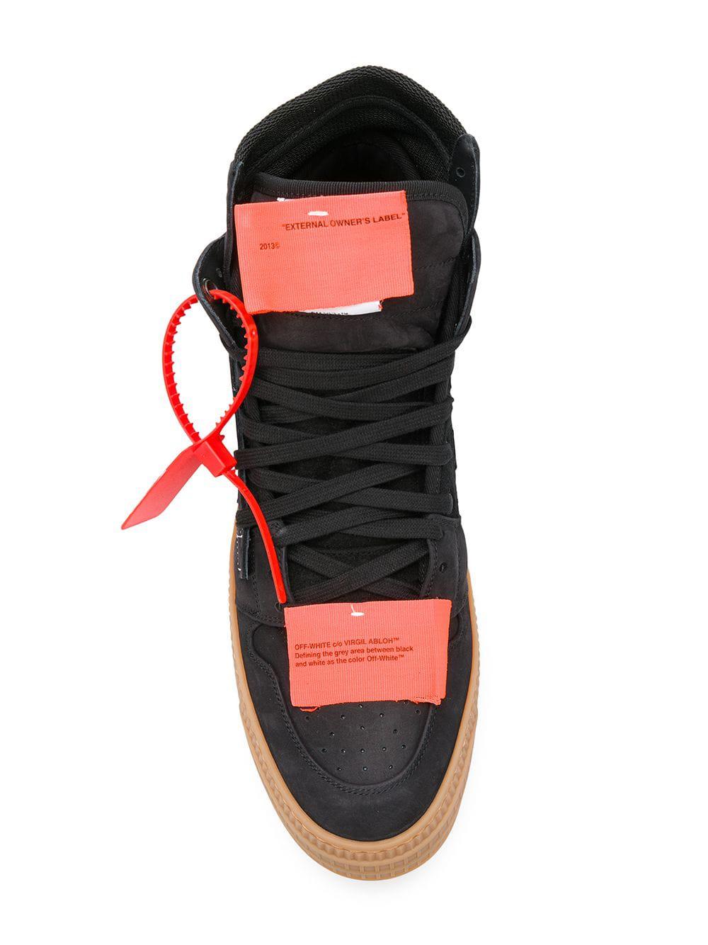 Baskets montantes à étiquette logo Off-White c/o Virgil Abloh pour homme en  coloris Noir | Lyst