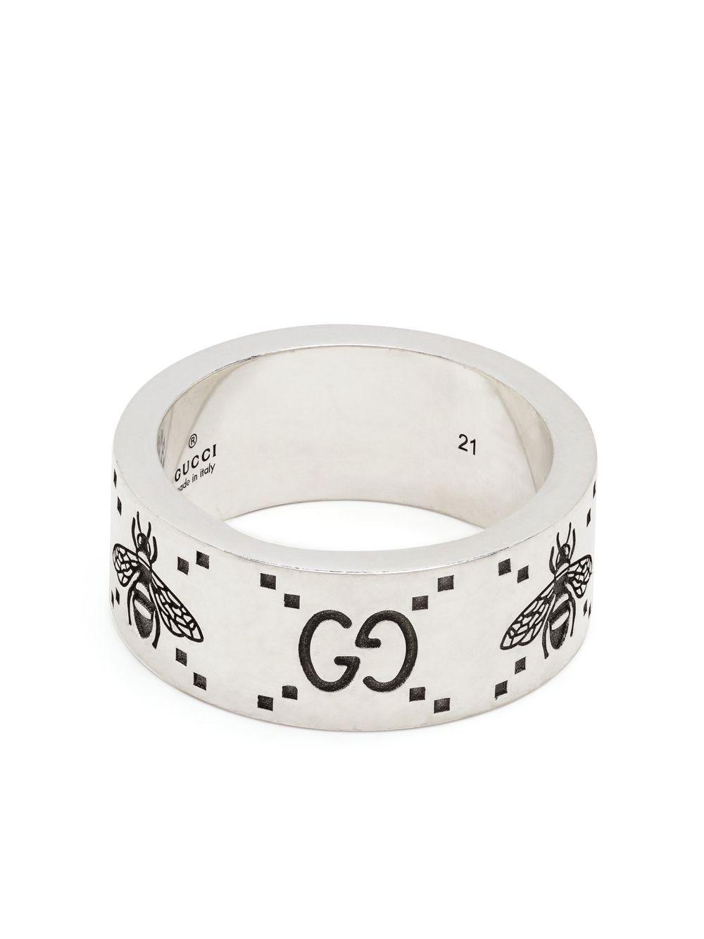 satelliet Zoekmachinemarketing Uitwisseling Gucci Gegraveerde Ring in het Wit voor heren | Lyst NL