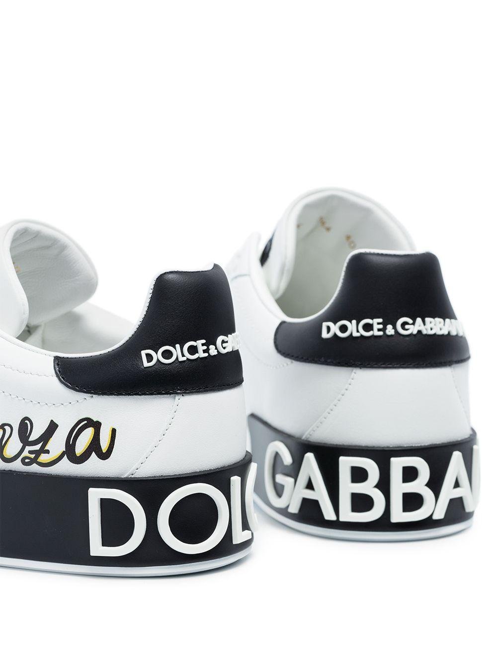 Dolce & Gabbana White Portofino Eleganza Sneakers | Lyst
