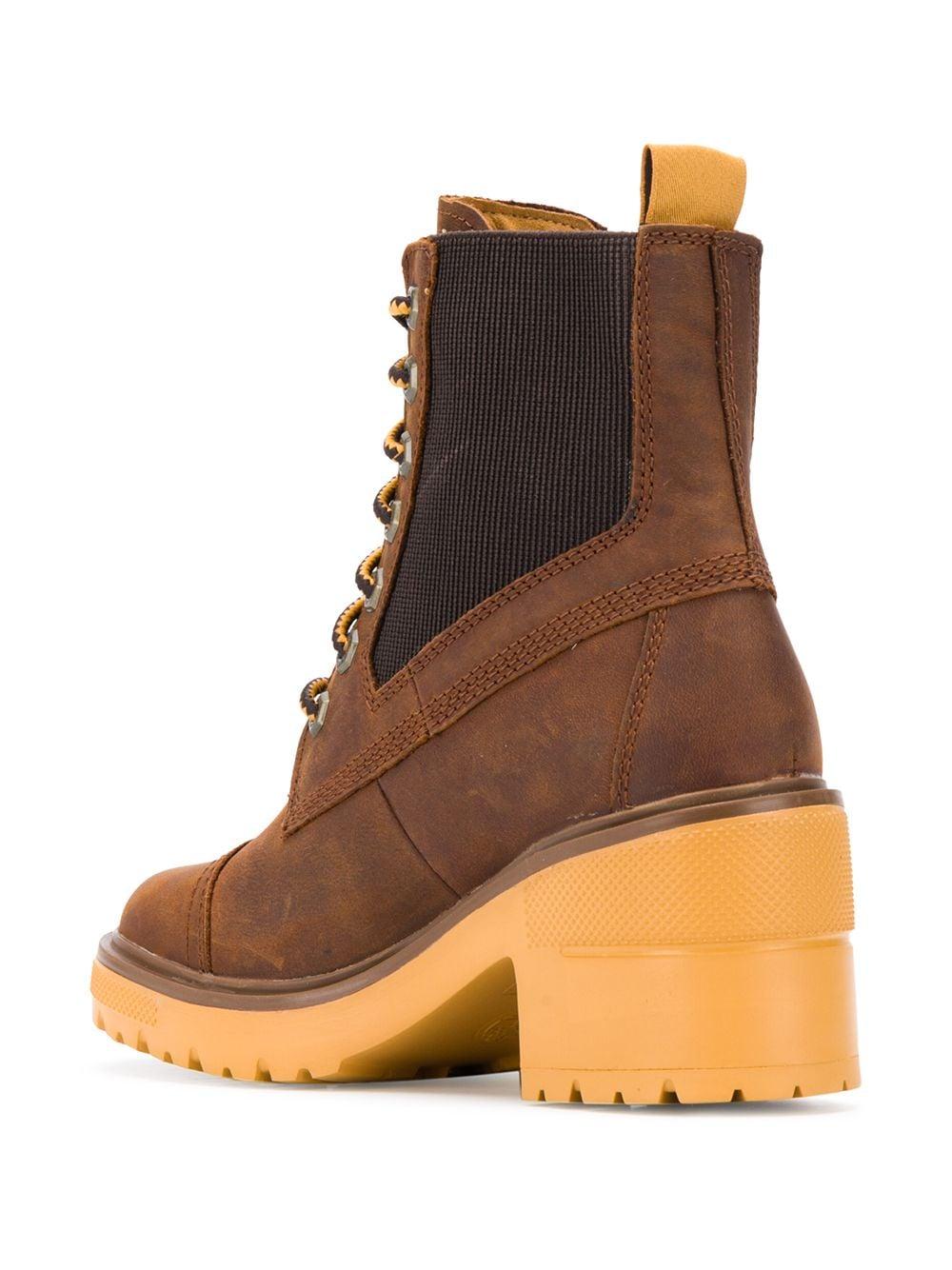 Timberland Leather Silver Blossom Ankle Boots in Brown - Lyst