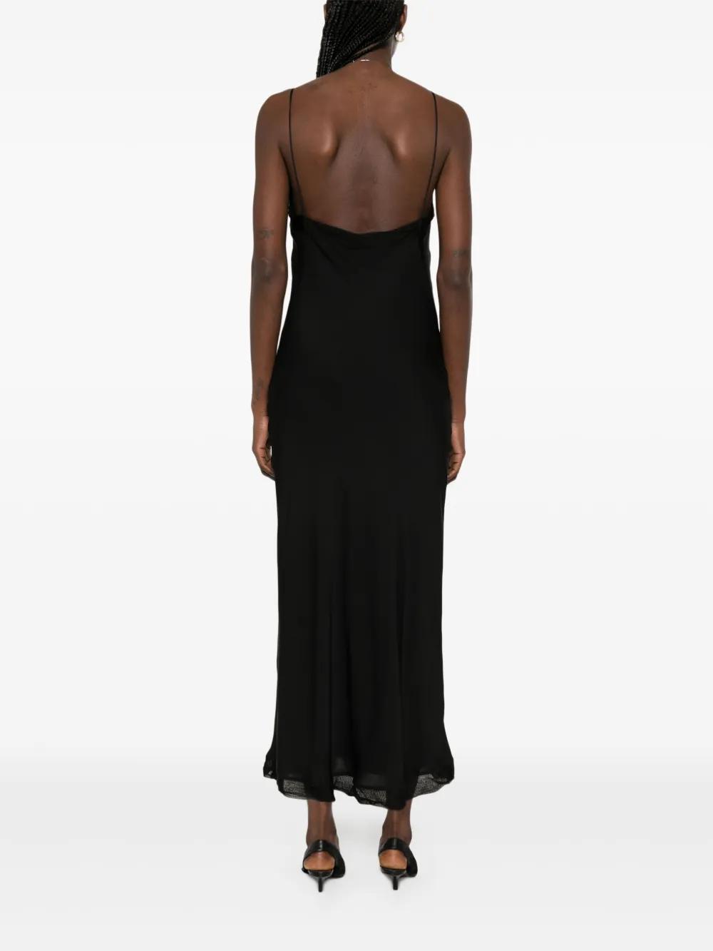 green emerald velvet dress Evening tank dress black – TOTEME main image 1