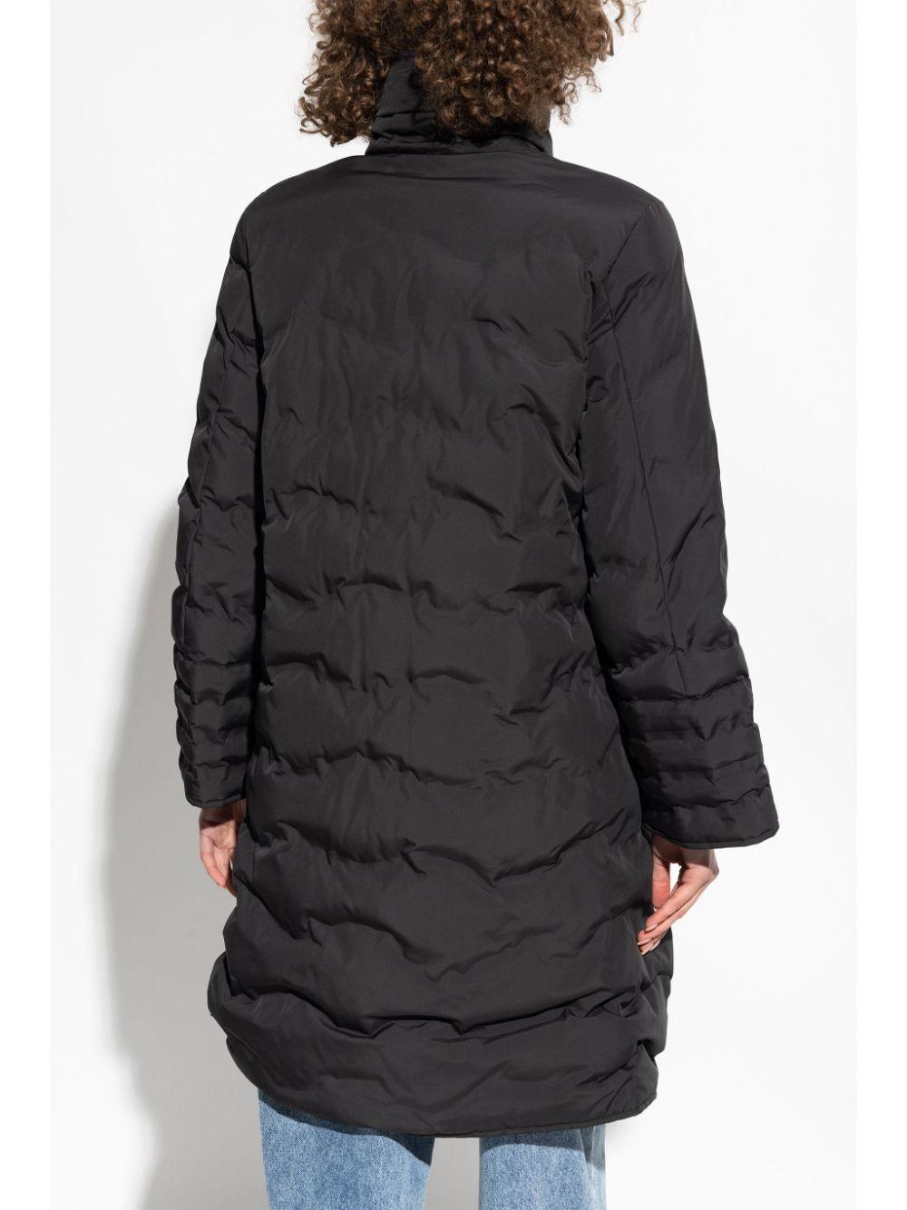 Emporio Armani レディース ブラック リバーシブル パデッドジャケット 