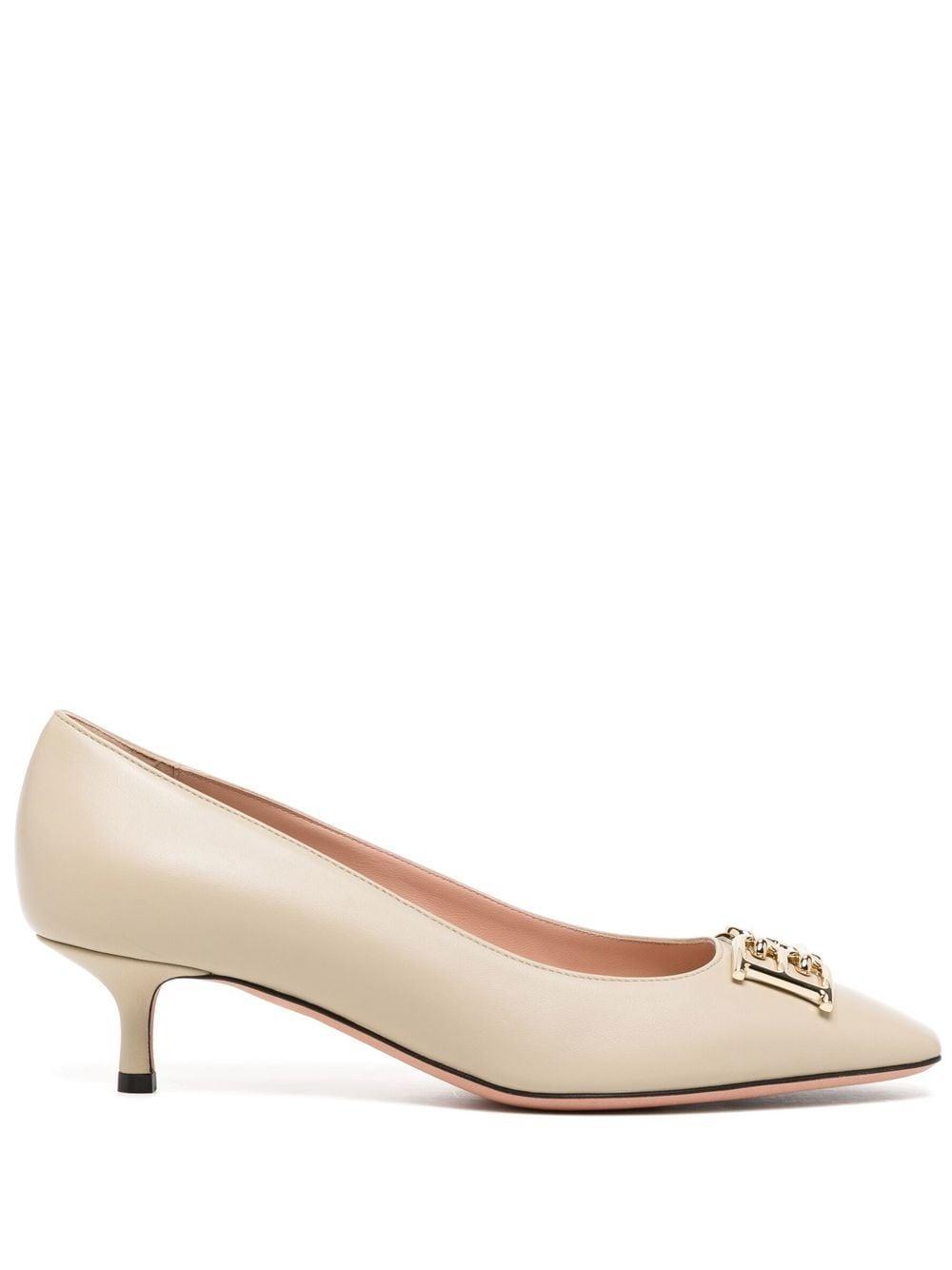 Bally Evanca 45 Leather Pumps in Natural | Lyst