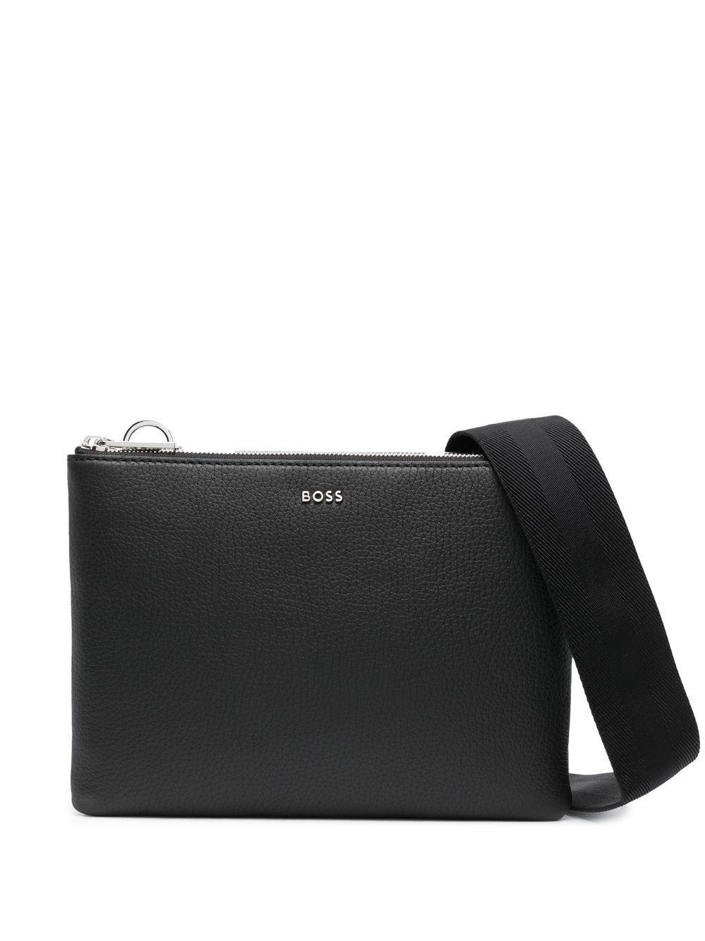BOSS by HUGO BOSS Leather Shoulder Bag in Black for Men Lyst