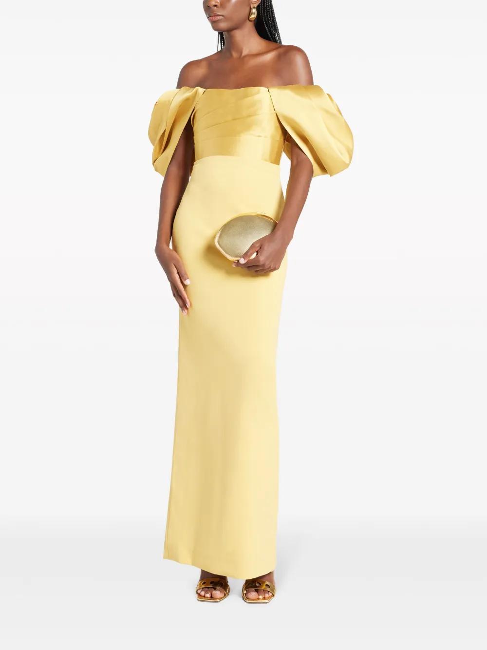 Solace London The Sian Maxi Dress in Yellow | Lyst