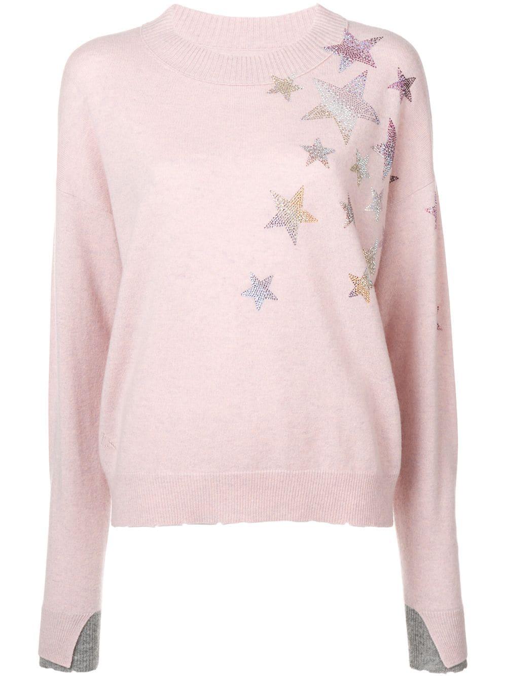 Pink Fur Stars Sweater - Pixie Rebels