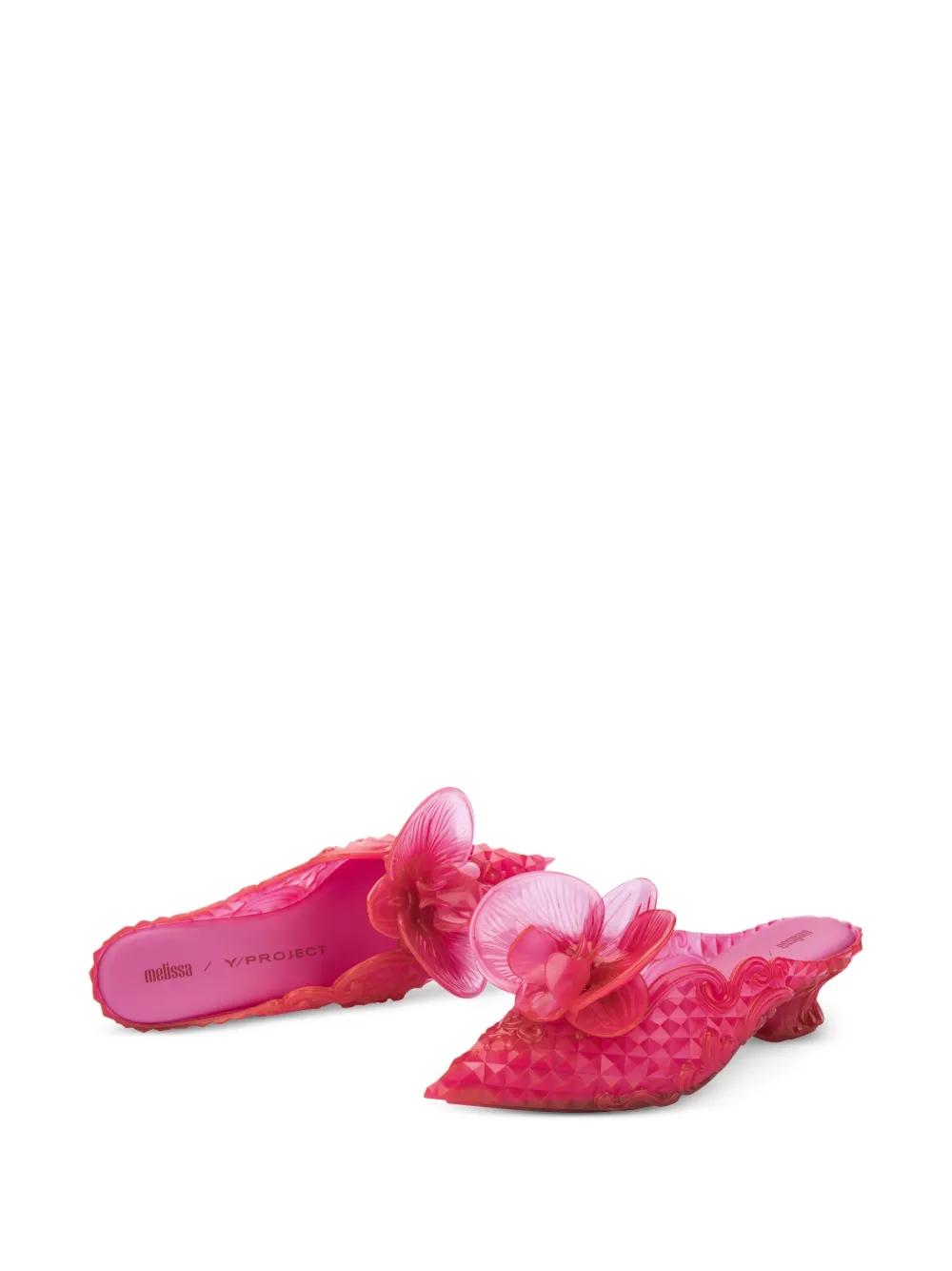 Y. Project X Melissa Floral-Appliqué Mules in Pink | Lyst