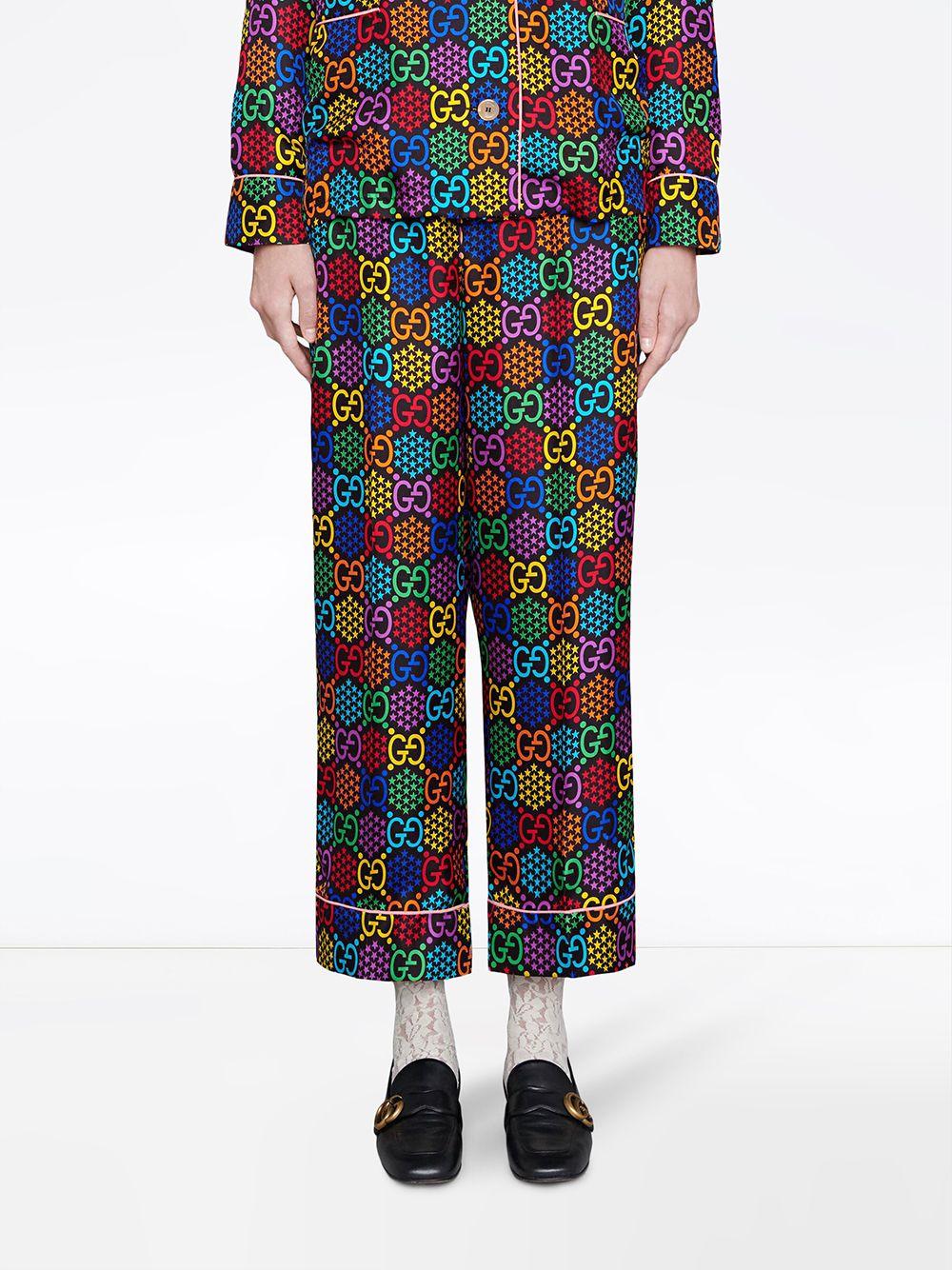 Gucci GG Psychedelic Print Pyjama Trousers in Black | Lyst