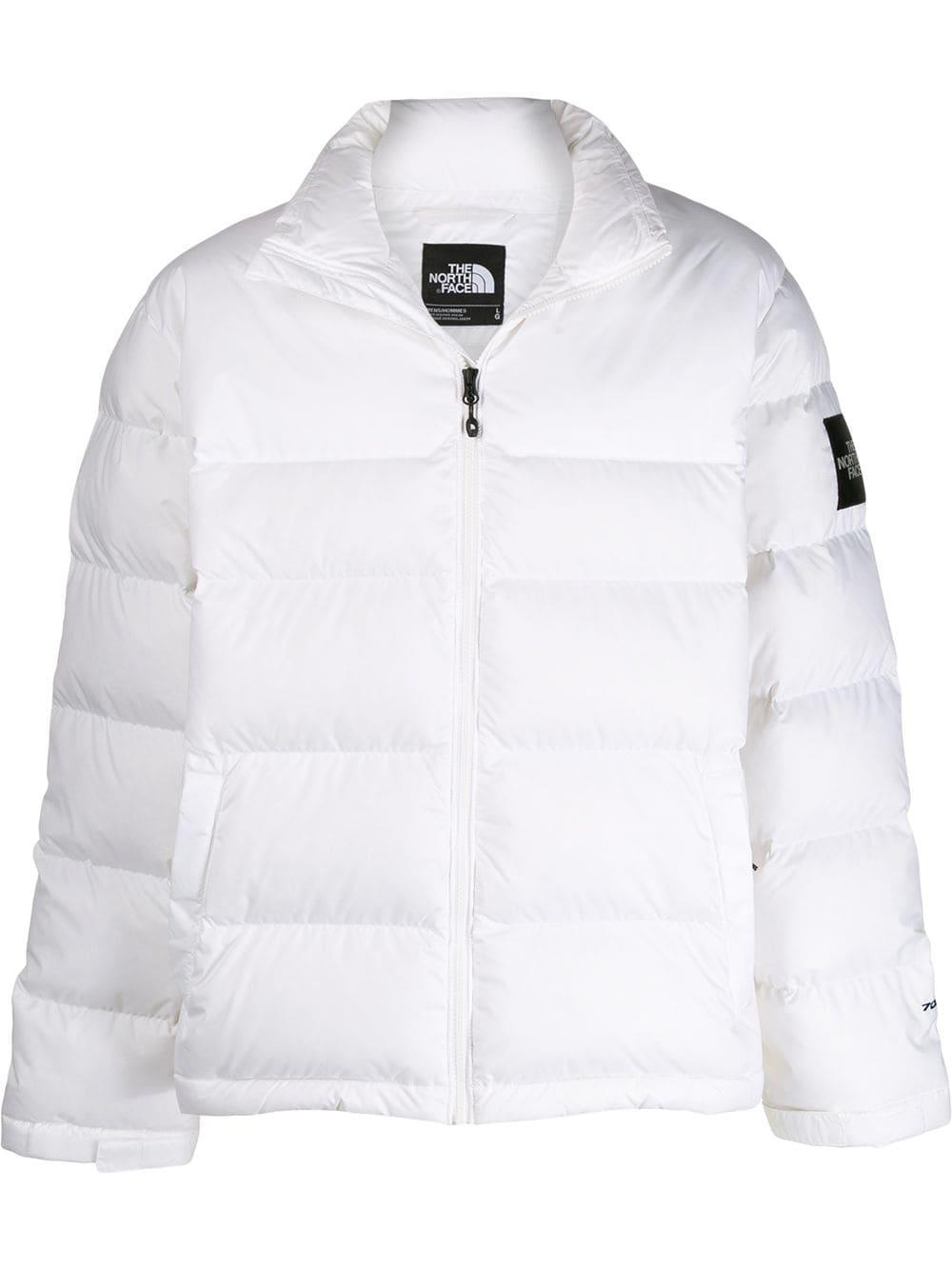 The North Face Synthetic High-neck Puffer Jacket in White for Men - Lyst