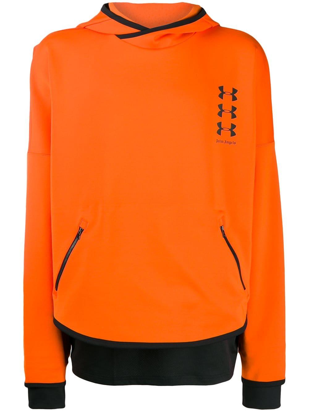Palm Angels X Under Loose Hooded Sweatshirt in Orange for Men | Lyst