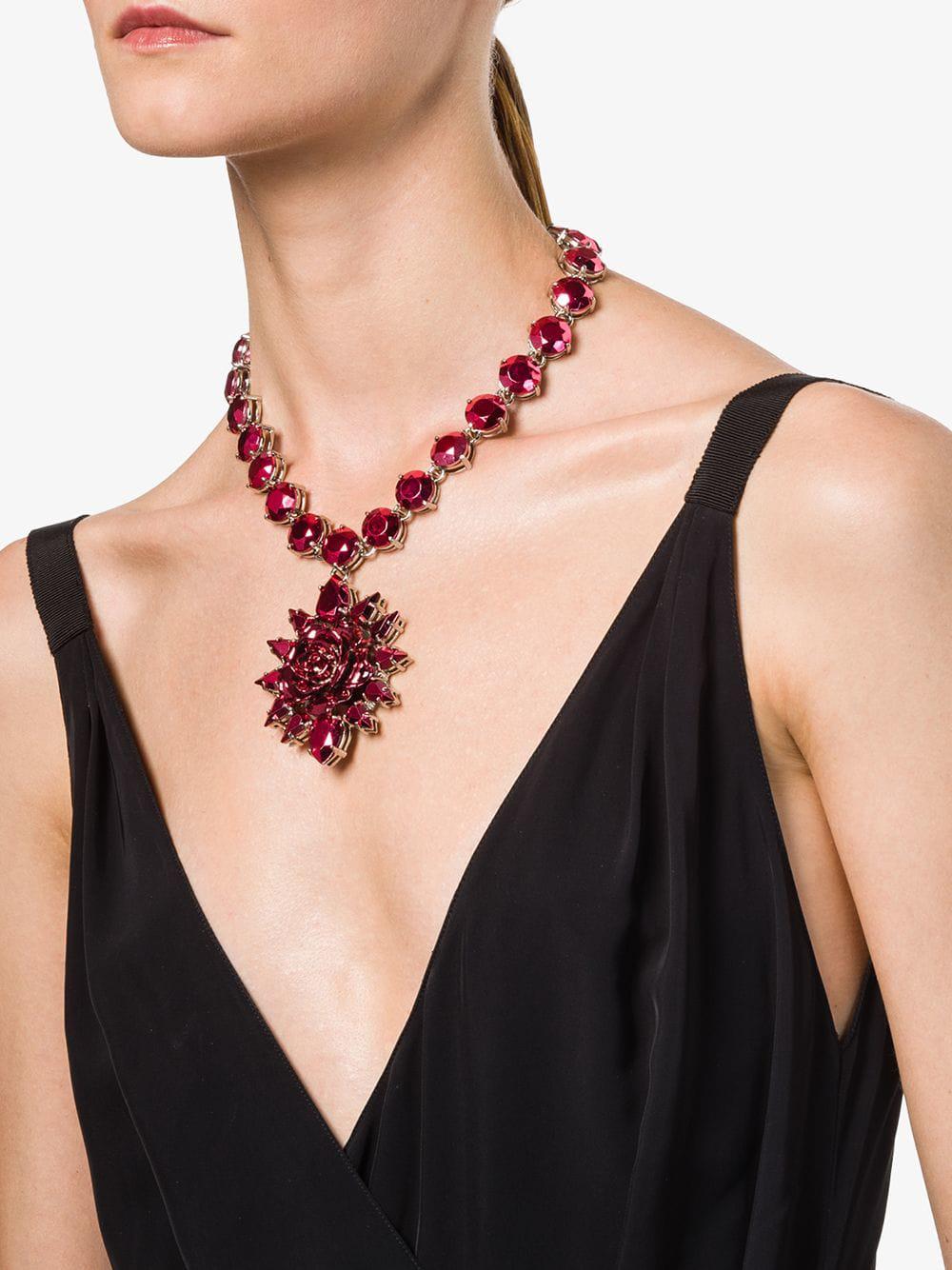 Prada Rose Jewels Necklace in Pink | Lyst