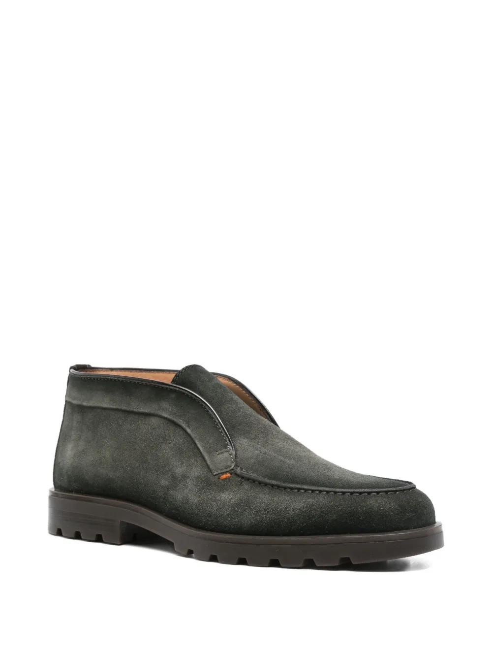 ブーツ Santoni Suede Slip-On Ankle Boots Santoni - Boneless Blue Suede Boot | Mitchell Stores