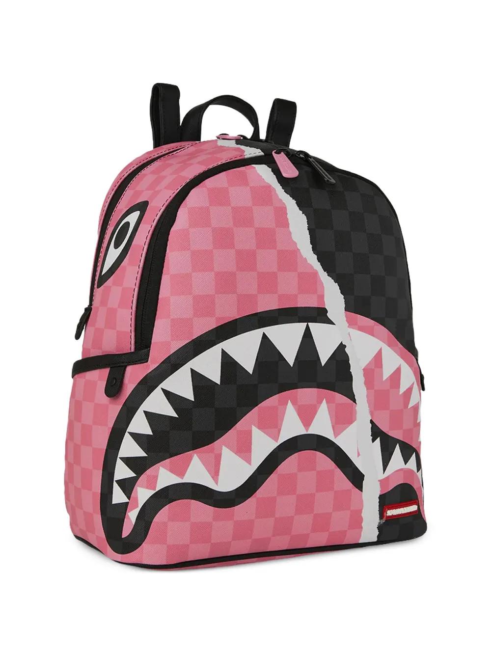 Sprayground Check-Pattern Shark Backpack in Pink for Men | Lyst