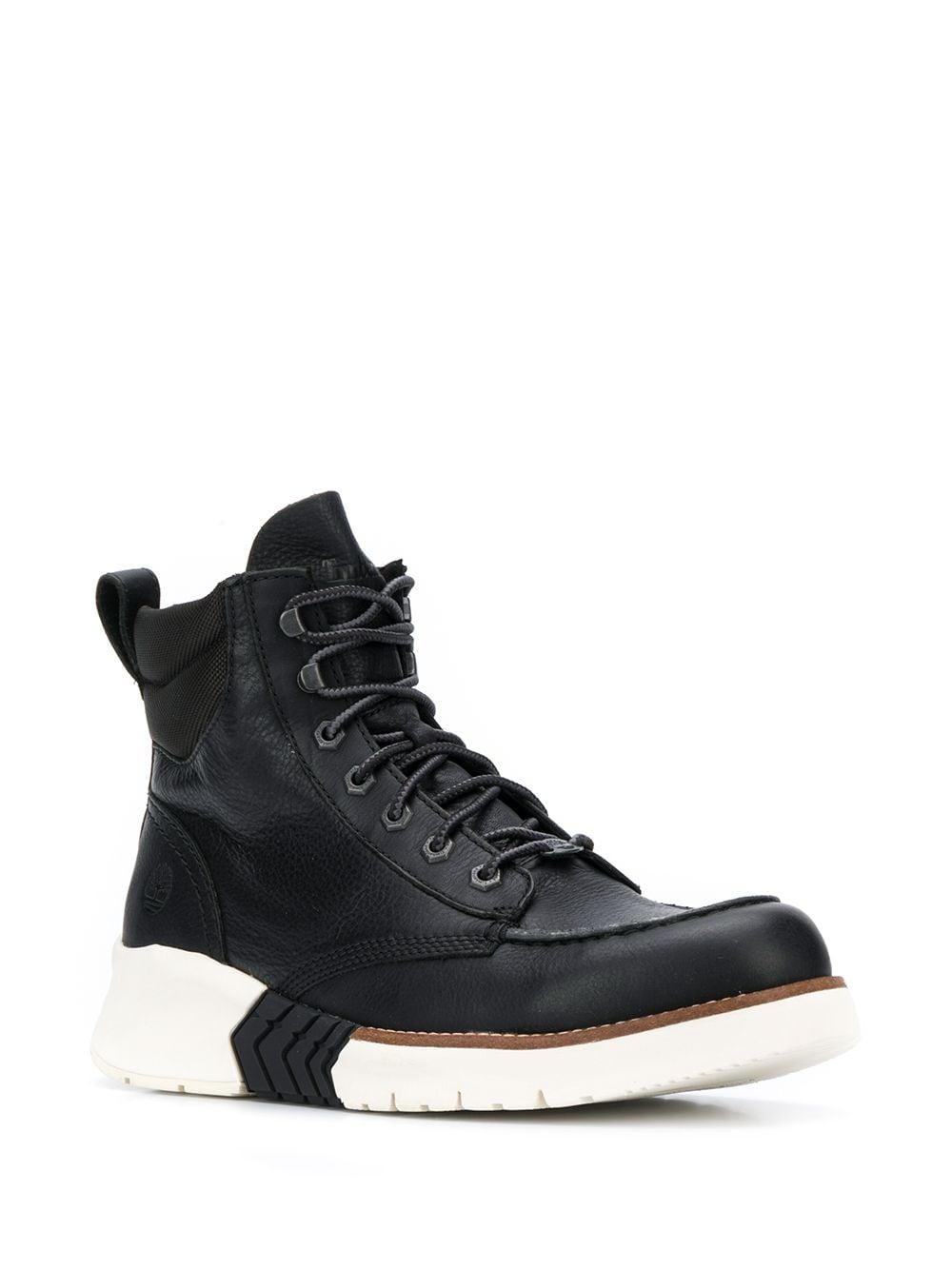 Timberland Leather Mtcr Moc Toe Boots in Black for Men - Lyst