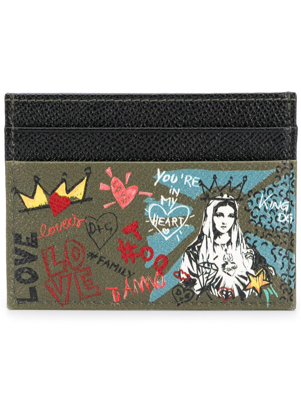 Porte-cartes à imprimé graffiti Cuir Dolce & Gabbana pour homme en coloris  Noir - Lyst