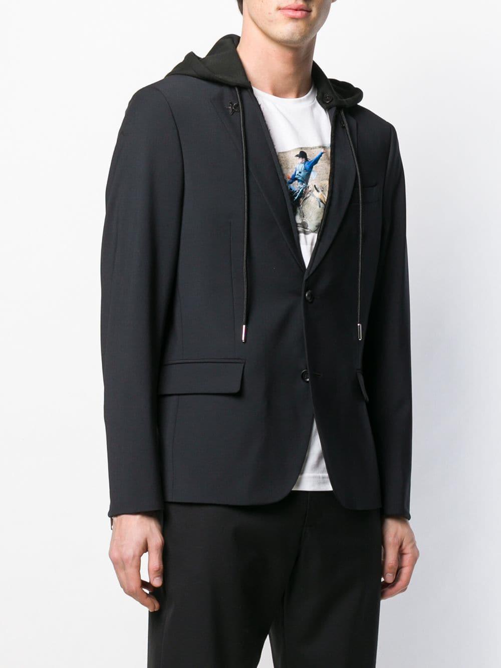 DIESEL Denim J-flaw Hooded Blazer in Black for Men | Lyst