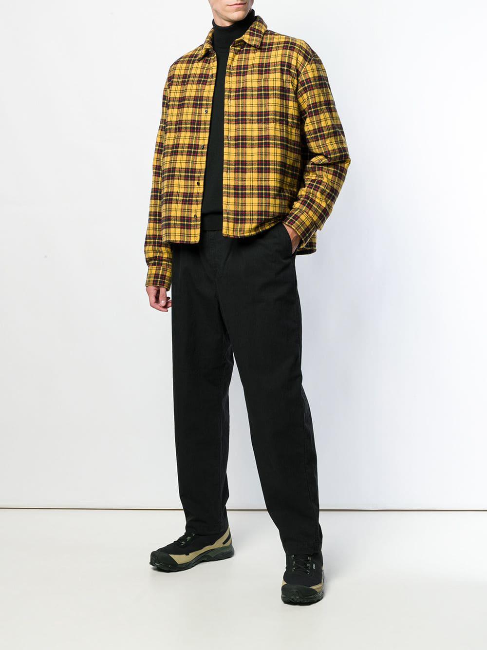checkered yellow jacket