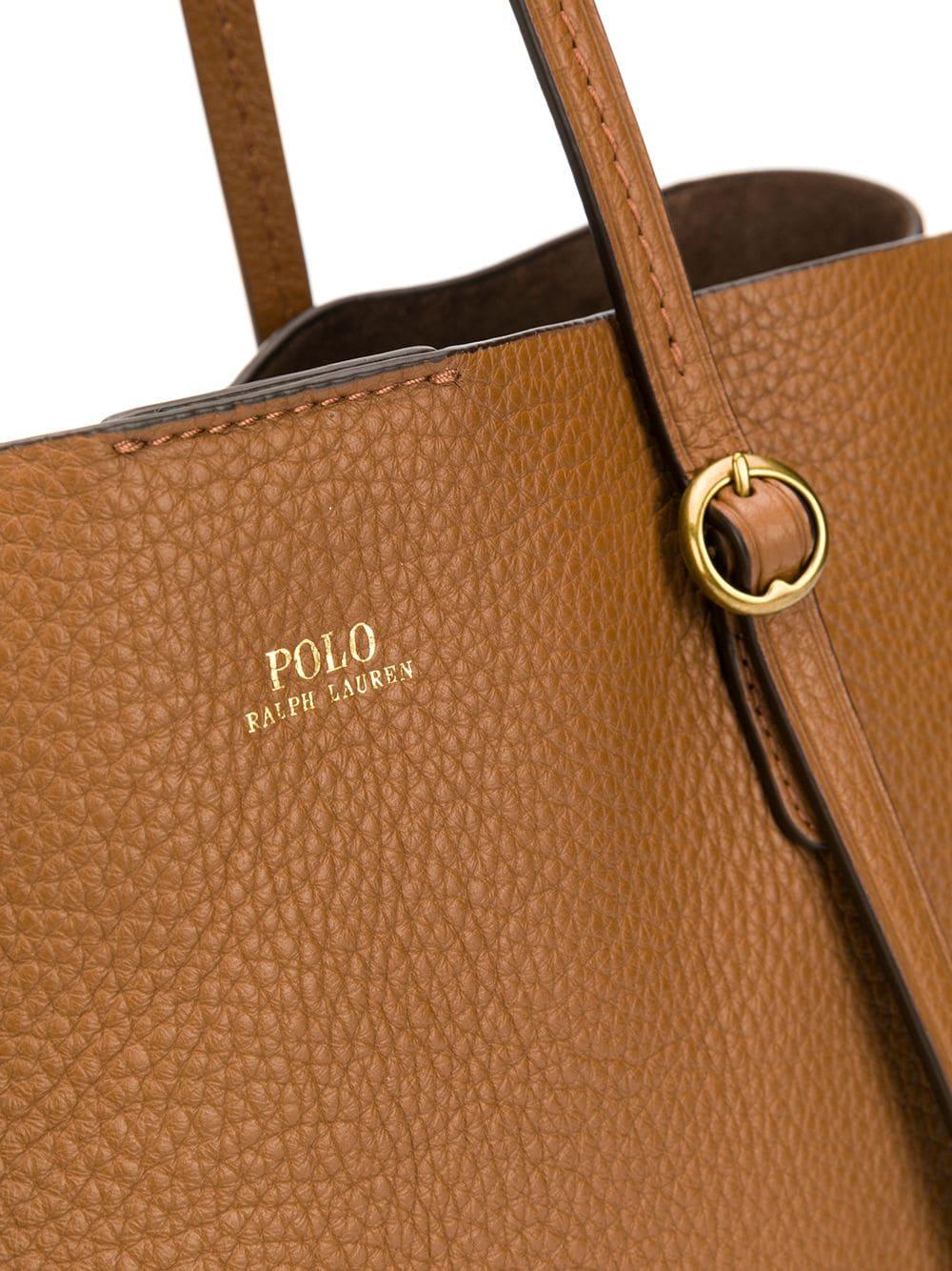 Polo Ralph Lauren Leather Large Lennox Tote Bag in Brown | Lyst
