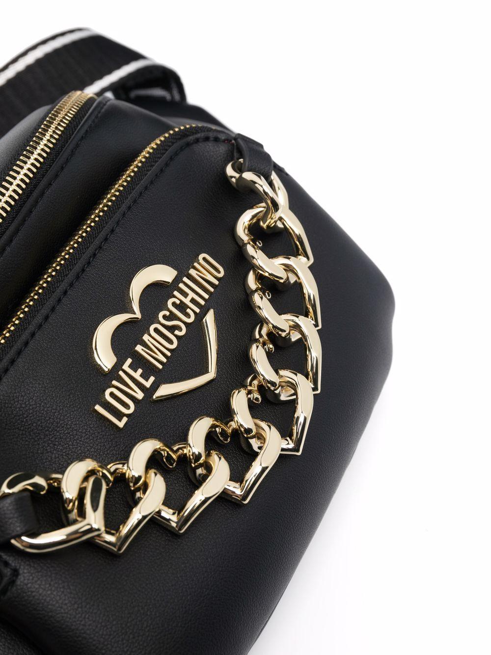 Love Moschino Heart-chain Trim Belt Bag in Black | Lyst Australia