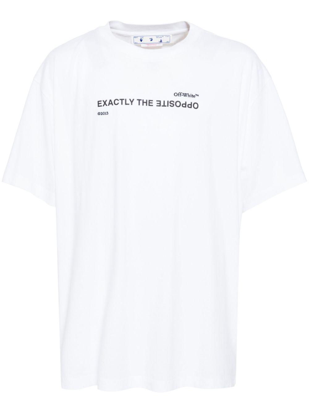 Off-White c/o Virgil Abloh メンズ ホワイト ロゴ Tシャツ Tシャツ