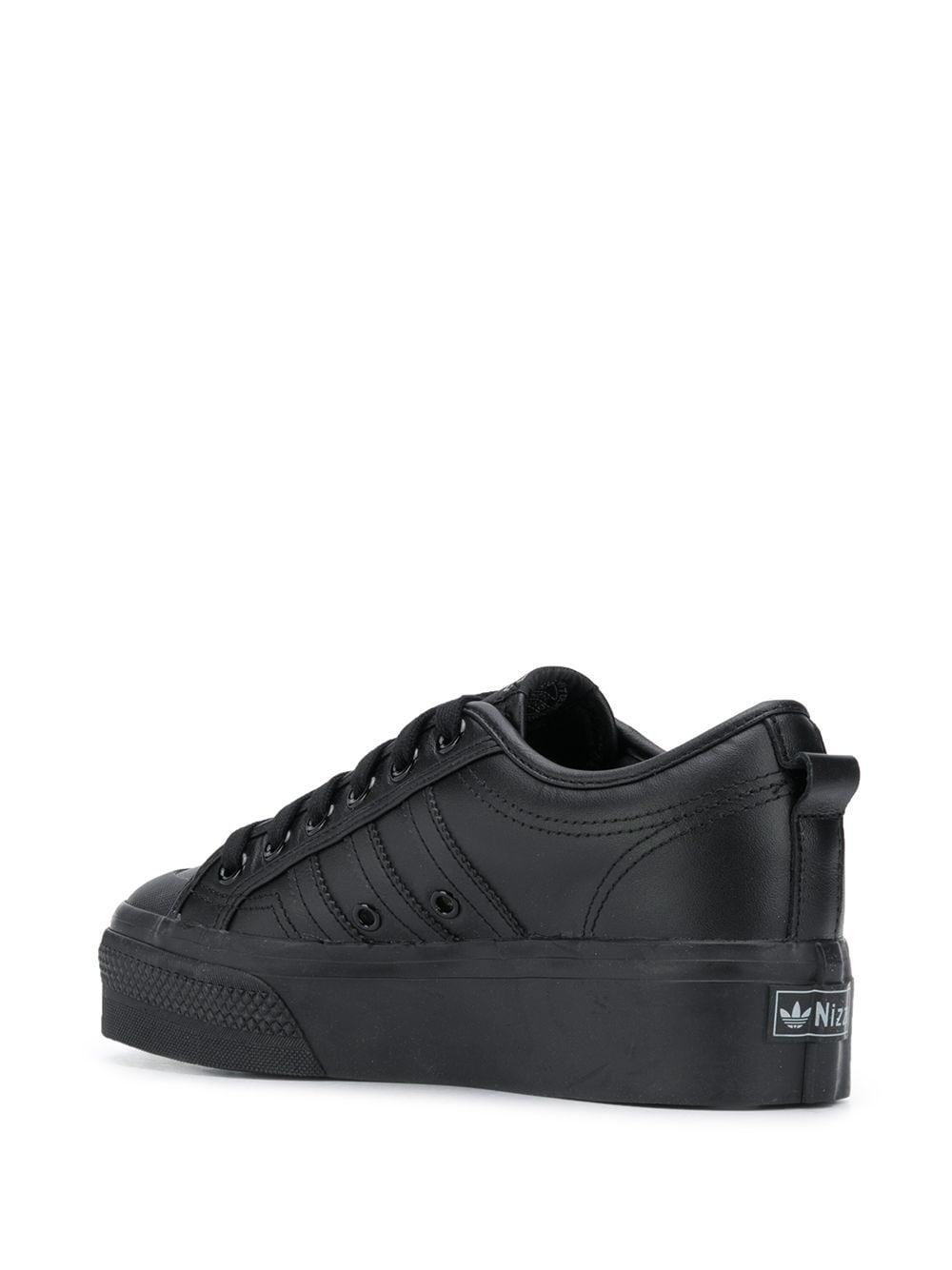 adidas Leather Nizza Platform Sneakers in Black | Lyst