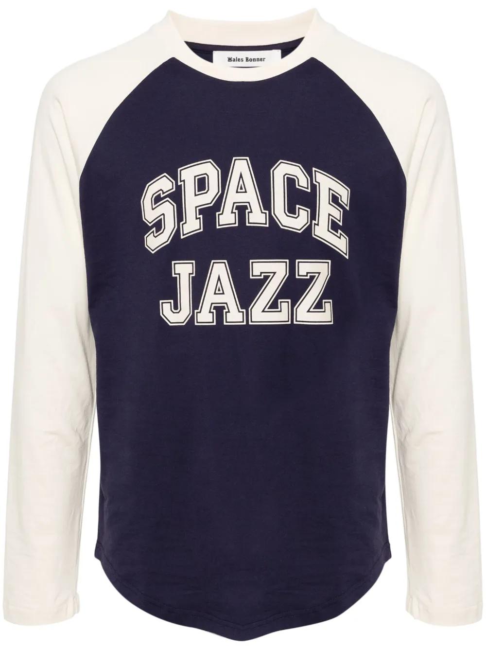 WALES BONNER SPACE JAZZ ロングTシャツ Wales Bonner White Space Jazz T-Shirt Wales Bonner