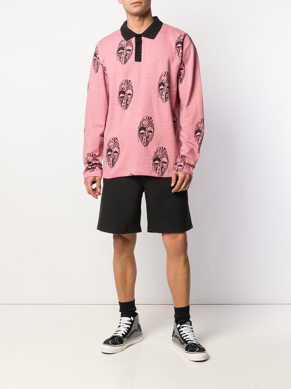 Stussy Mask Ls Polo in Pink for Men | Lyst Canada