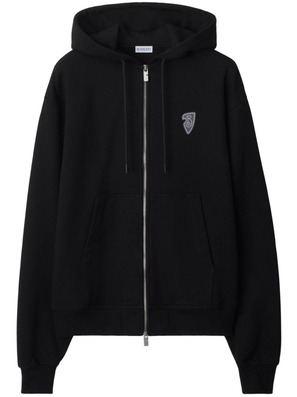 Burberry Ekd Cotton Hoodie in Black for Men Lyst UK