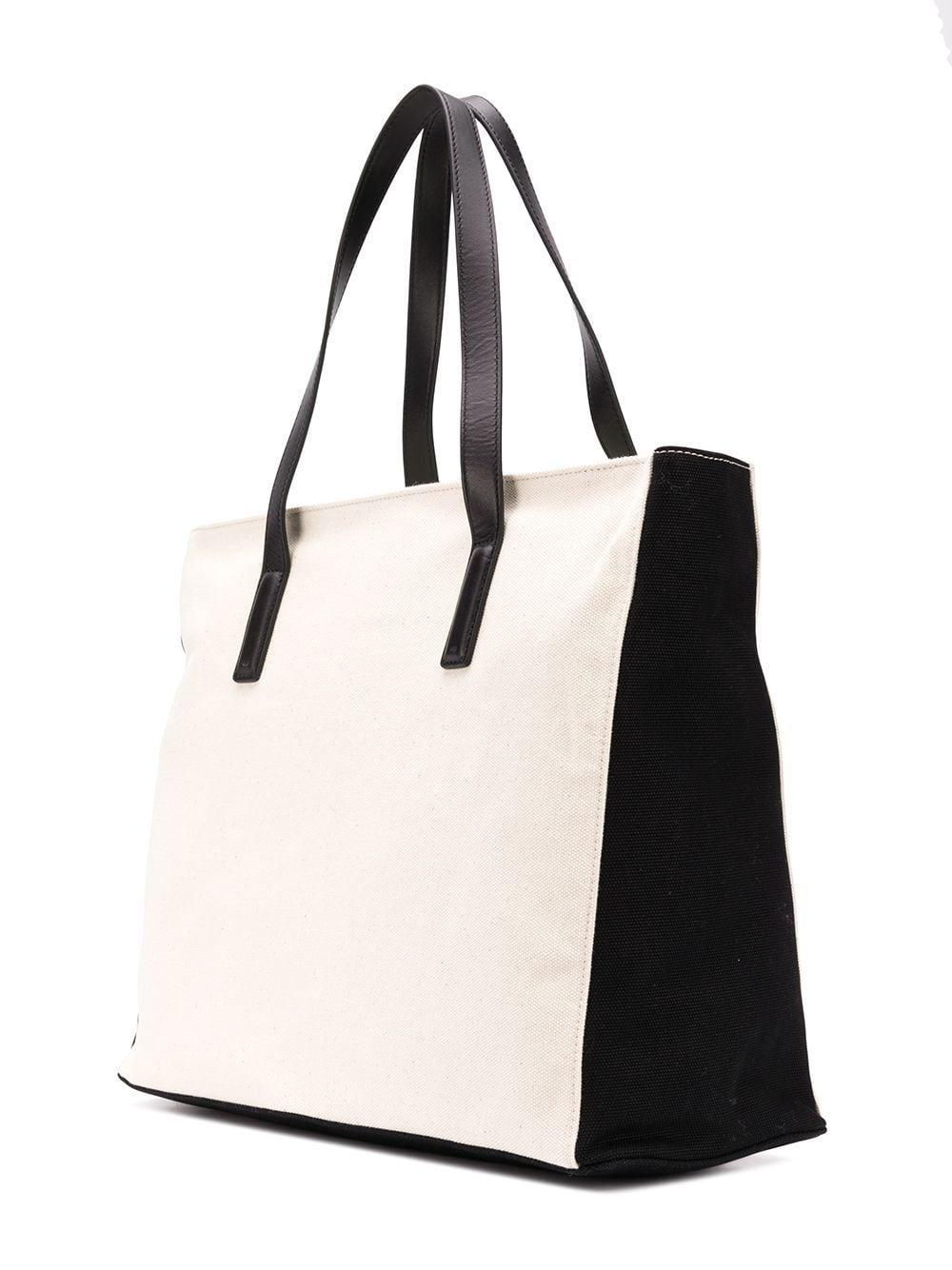 Karl Lagerfeld 'K/Rue Lagerfeld' Canvas-Strandtasche in Weiß Lyst