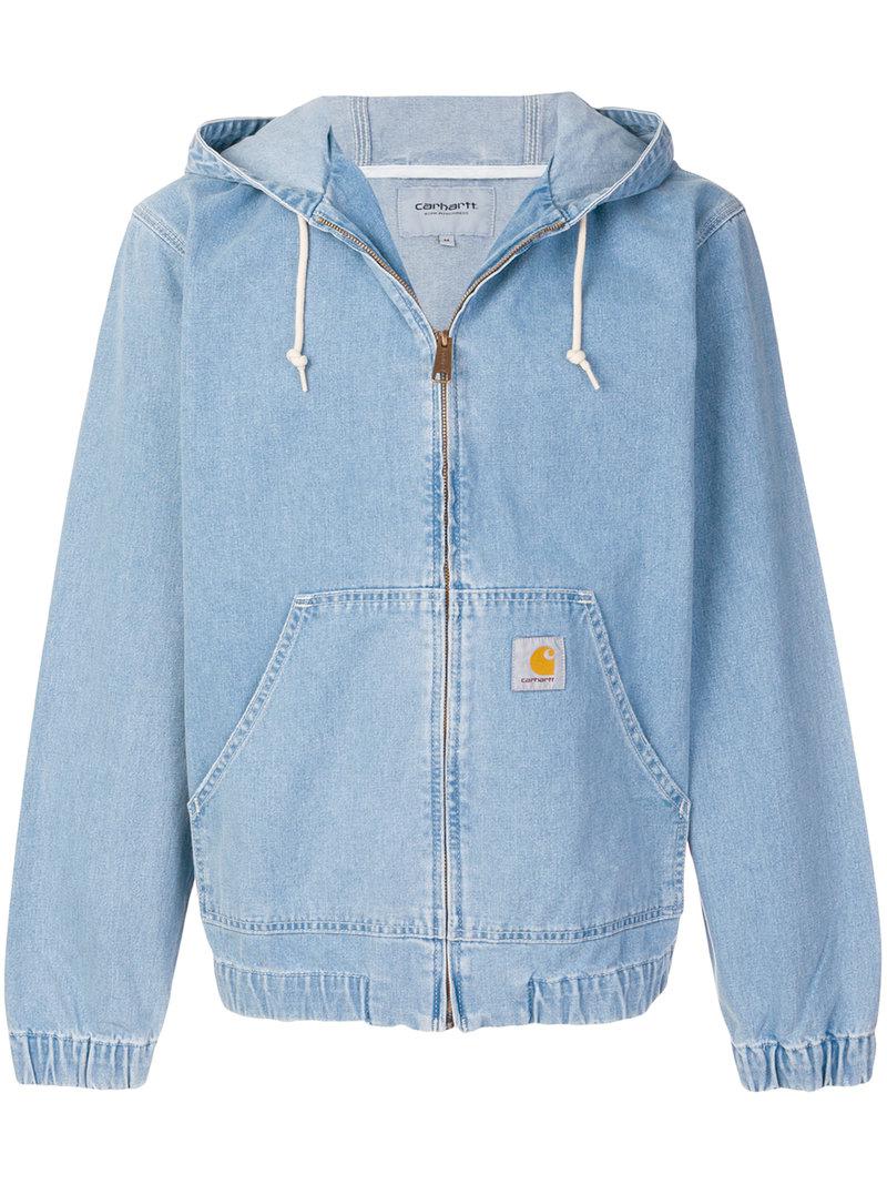 Carhartt Denim Zip Hoodie in Blue for Men Lyst UK