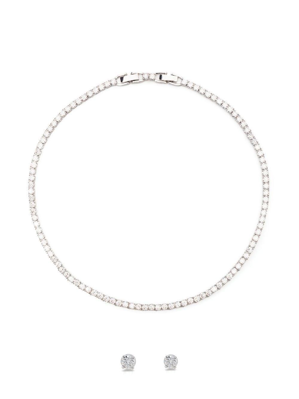 Swarovski Tennis Necklace And Earring Set in White | Lyst