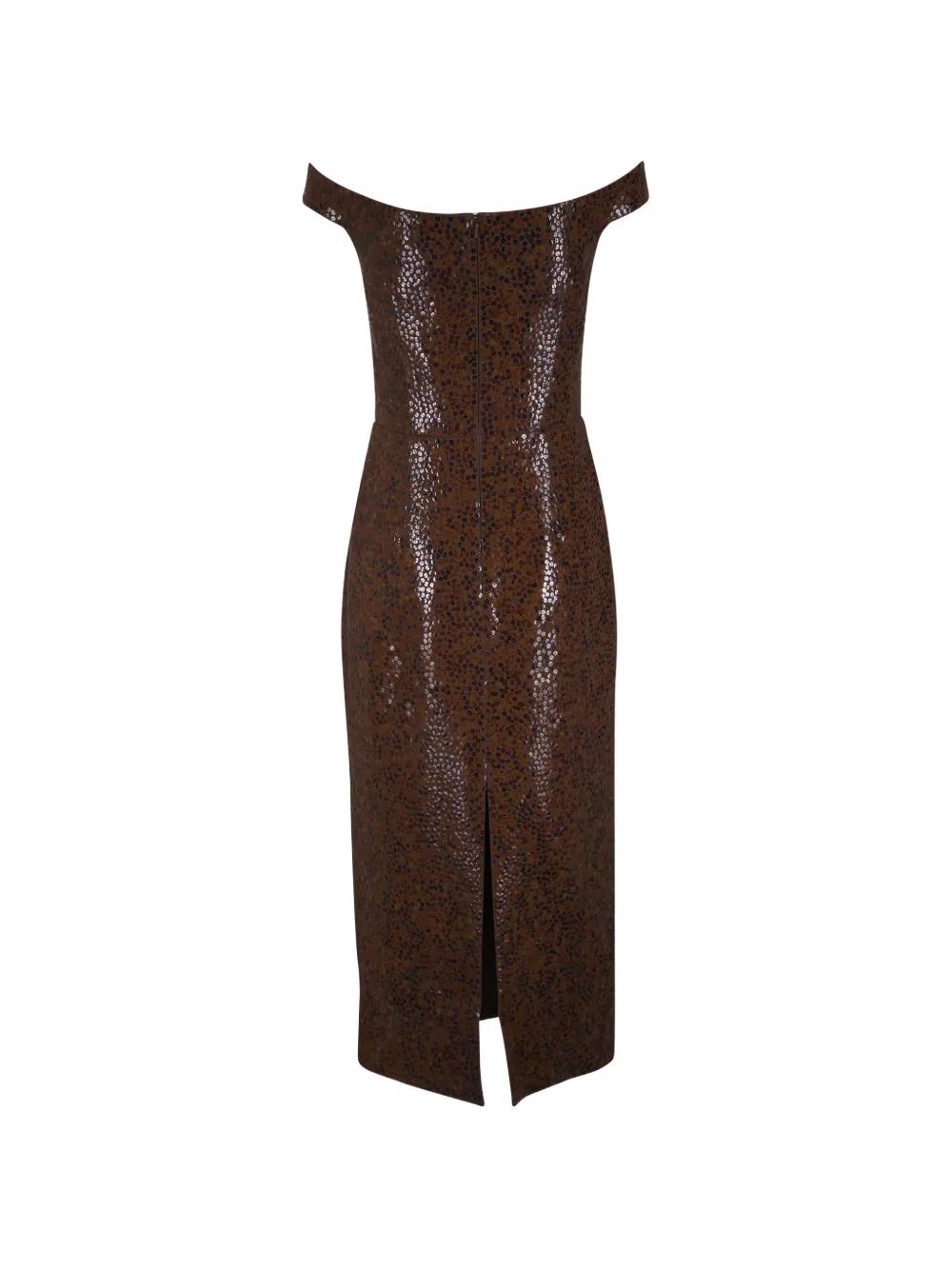 michael kors faux leather dress MICHAEL Michael Kors Plus Size Faux Leather Puff-Sleeve Dress – DGFOutlet main image 1