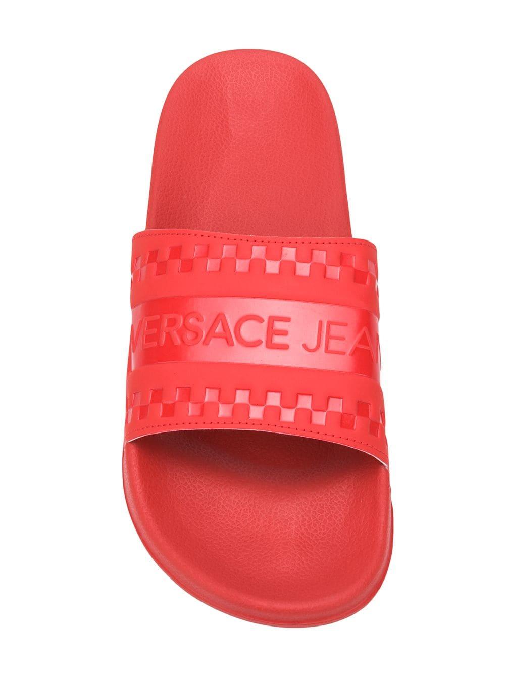 red versace slippers