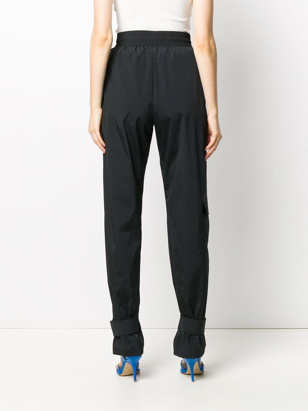 off white nylon track pants