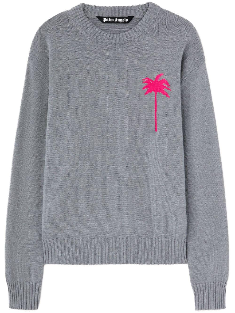 Palm Angels メンズ グレー パームニット セーター セーター