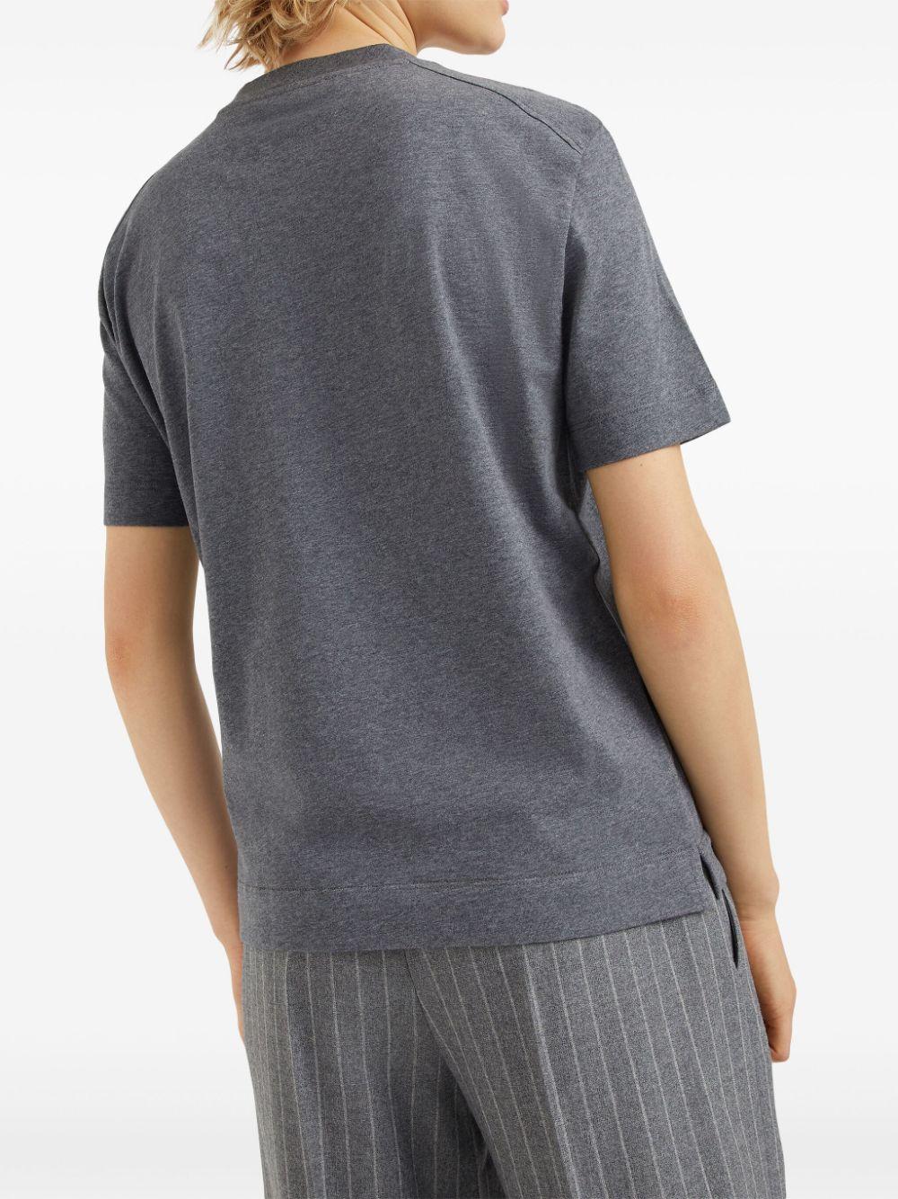 Brunello Cucinelli レディース グレー ジャージー Tシャツ トップス