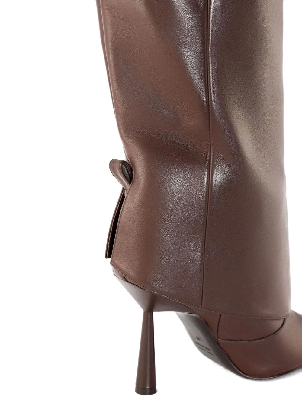 ミドルブーツ GIA BORGHINI Women Boots GIA203500 Brown Leather ankle boots Gia Borghini Brown size 40 EU in Leather